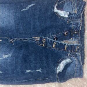 SHEIN High Rise Dark Blue Jeans